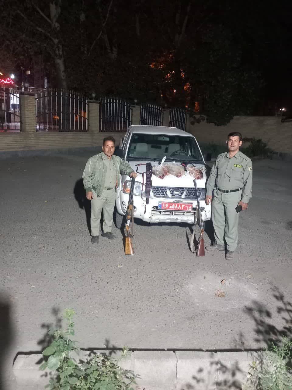 توقف شکارچیان غیرمجاز در دامنه سهند 