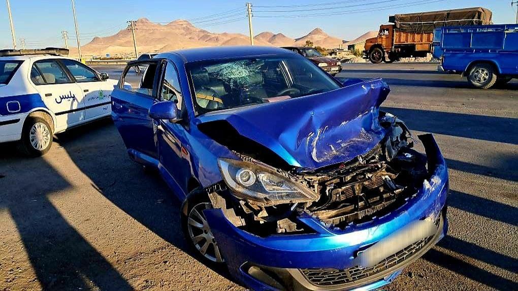 برخورد ام وی ام با تریلی ۱۸ چرخ  در محور ارومیه_تبریز